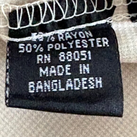 TRI MOUNTAIN Shirt Womens Medium NWT Tan/Cream Short Sleeve Button Up Casual Top - Picture 4 of 4